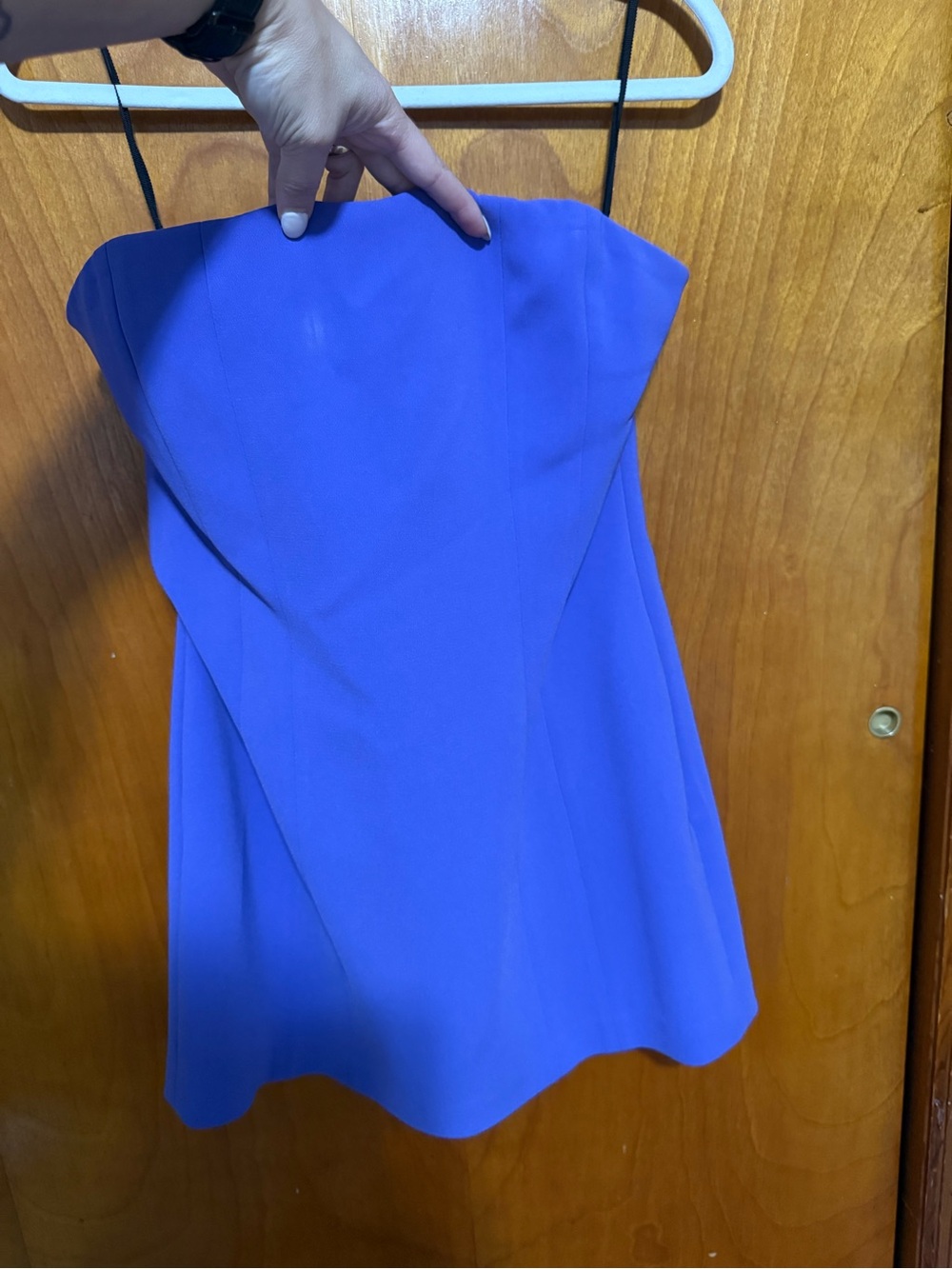 A.L.C. Strapless Cobalt Blue Fit-and-Flare Dress